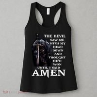 The Devil Saw Me With My Head Down And Thought He'd Won Until I Said Amen Women's Tank Top thumb 3