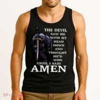 The Devil Saw Me With My Head Down And Thought He'd Won Until I Said Amen Tank Top thumb 3