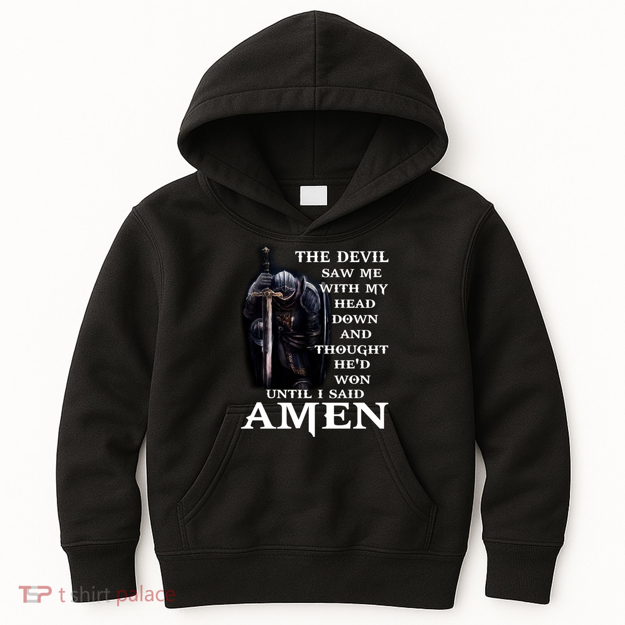 The Devil Saw Me With My Head Down And Thought He'd Won Until I Said Amen Kids Hoodie