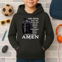 The Devil Saw Me With My Head Down And Thought He'd Won Until I Said Amen Kids Hoodie thumb 2