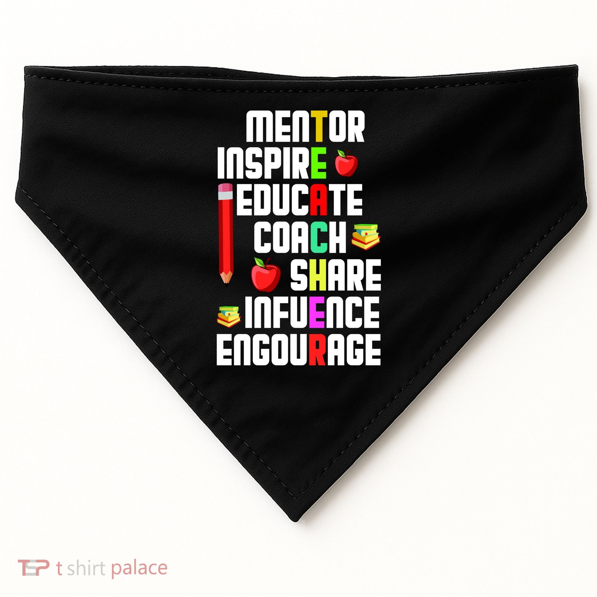 Teachers Day Sayings USA-Made Doggie Bandana