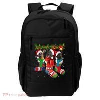 Three Dutch Shepherds In Christmas Socks Backpack thumb 0