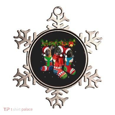 Three Dutch Shepherds In Christmas Socks Ornament