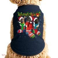 Three Dutch Shepherds In Christmas Socks Doggie Tank thumb 0