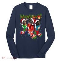 Three Dutch Shepherds In Christmas Socks Long Sleeve Shirt thumb 0