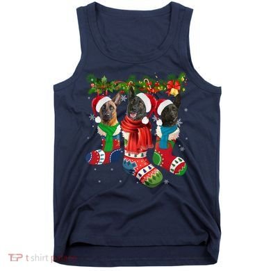 Three Dutch Shepherds In Christmas Socks Tank Top