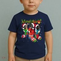 Three Dutch Shepherds In Christmas Socks Toddler T-Shirt thumb 2