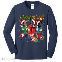 Three Dutch Shepherds In Christmas Socks Kids Long Sleeve Shirt thumb 0