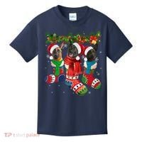 Three Dutch Shepherds In Christmas Socks Kids T-Shirt thumb 0