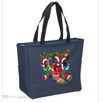 Three Dutch Shepherds In Christmas Socks Tote Bag thumb 2