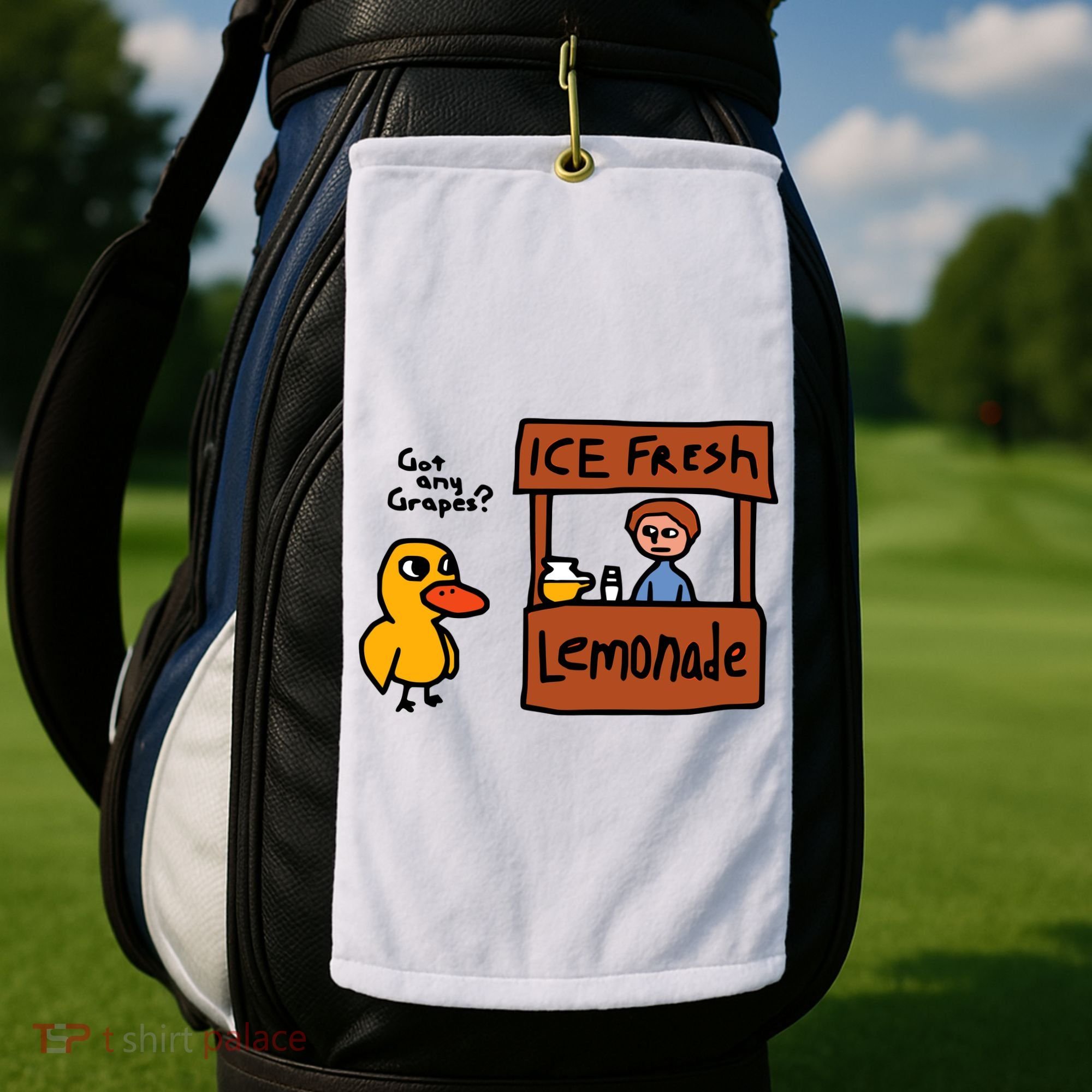 The Duck Song Got Any Grapes Funny Meme Golf Towel