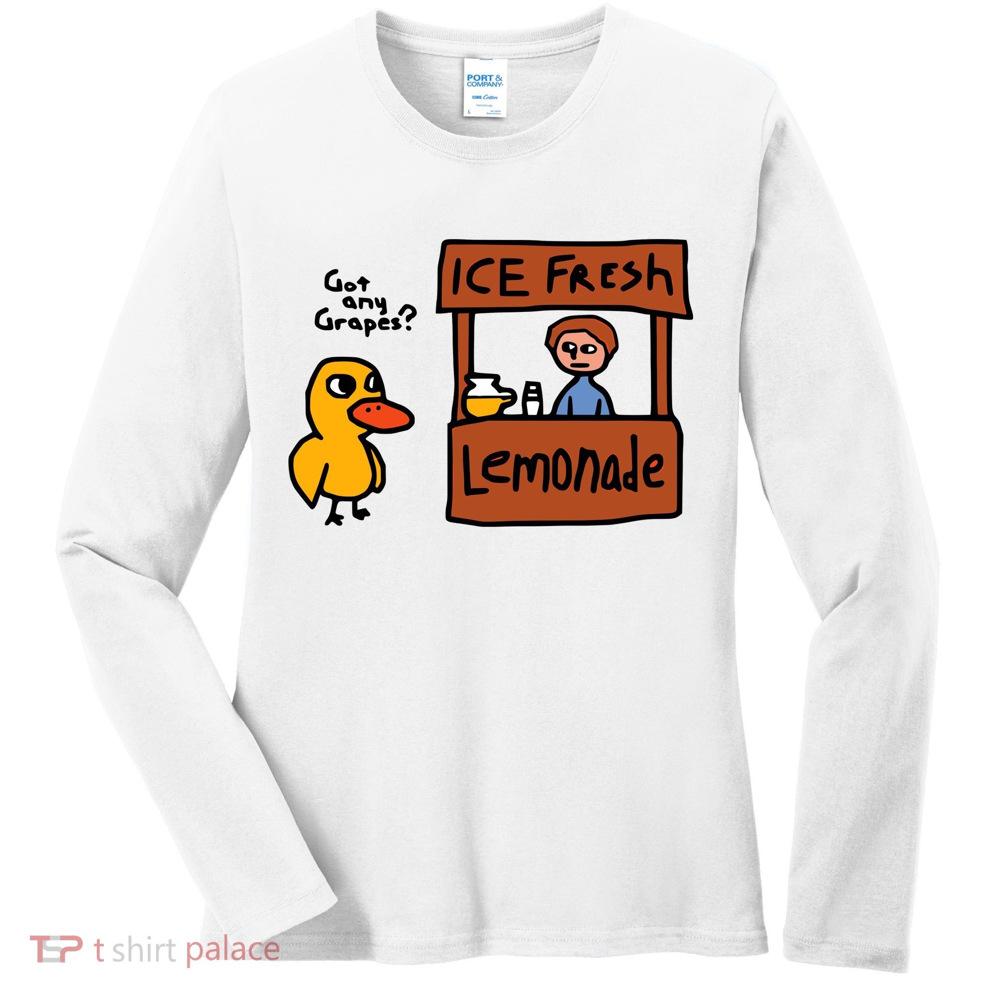 The Duck Song Got Any Grapes Funny Meme Women's Long Sleeve Shirt