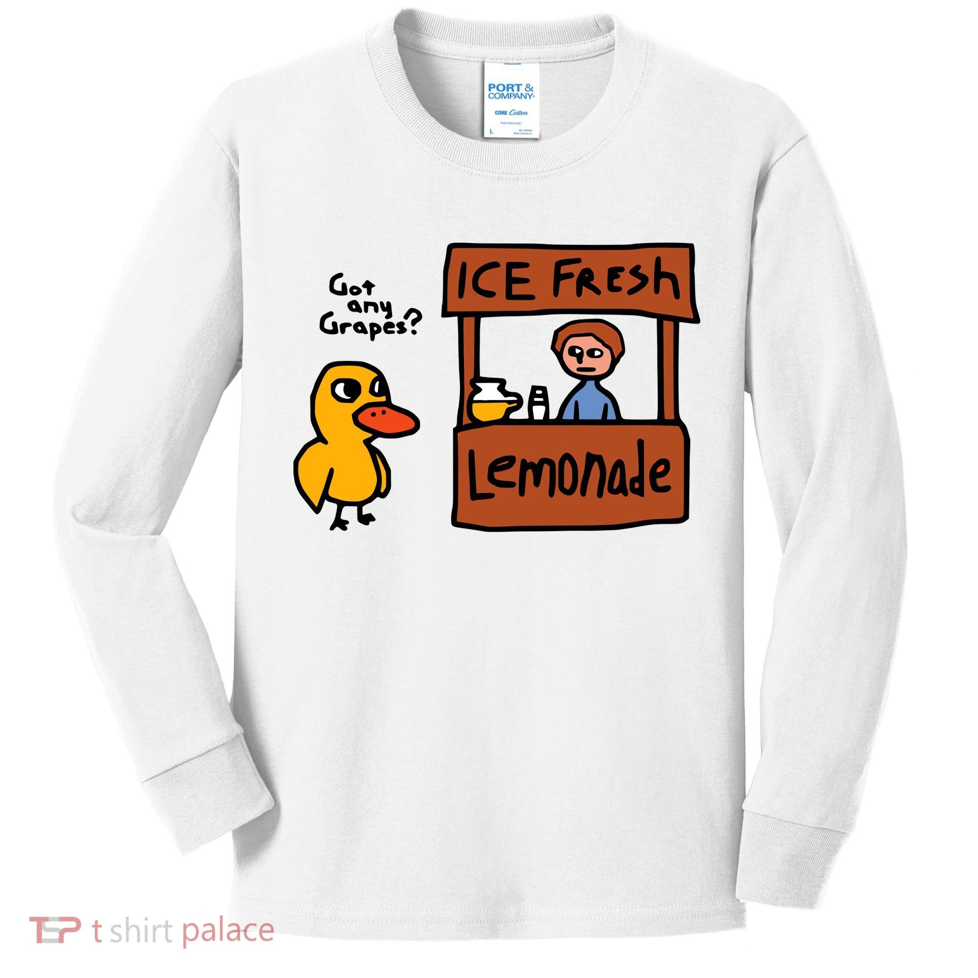 The Duck Song Got Any Grapes Funny Meme Kids Long Sleeve Shirt