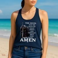 The Devil Saw Me With My Head Down And Thought Hed Won Women's Tank Top thumb 2