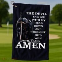 The Devil Saw Me With My Head Down And Thought Hed Won Golf Towel thumb 1