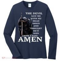 The Devil Saw Me With My Head Down And Thought Hed Won Women's Long Sleeve Shirt thumb 0