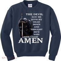 The Devil Saw Me With My Head Down And Thought Hed Won Kids Sweatshirt thumb 0
