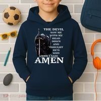 The Devil Saw Me With My Head Down And Thought Hed Won Kids Hoodie thumb 2