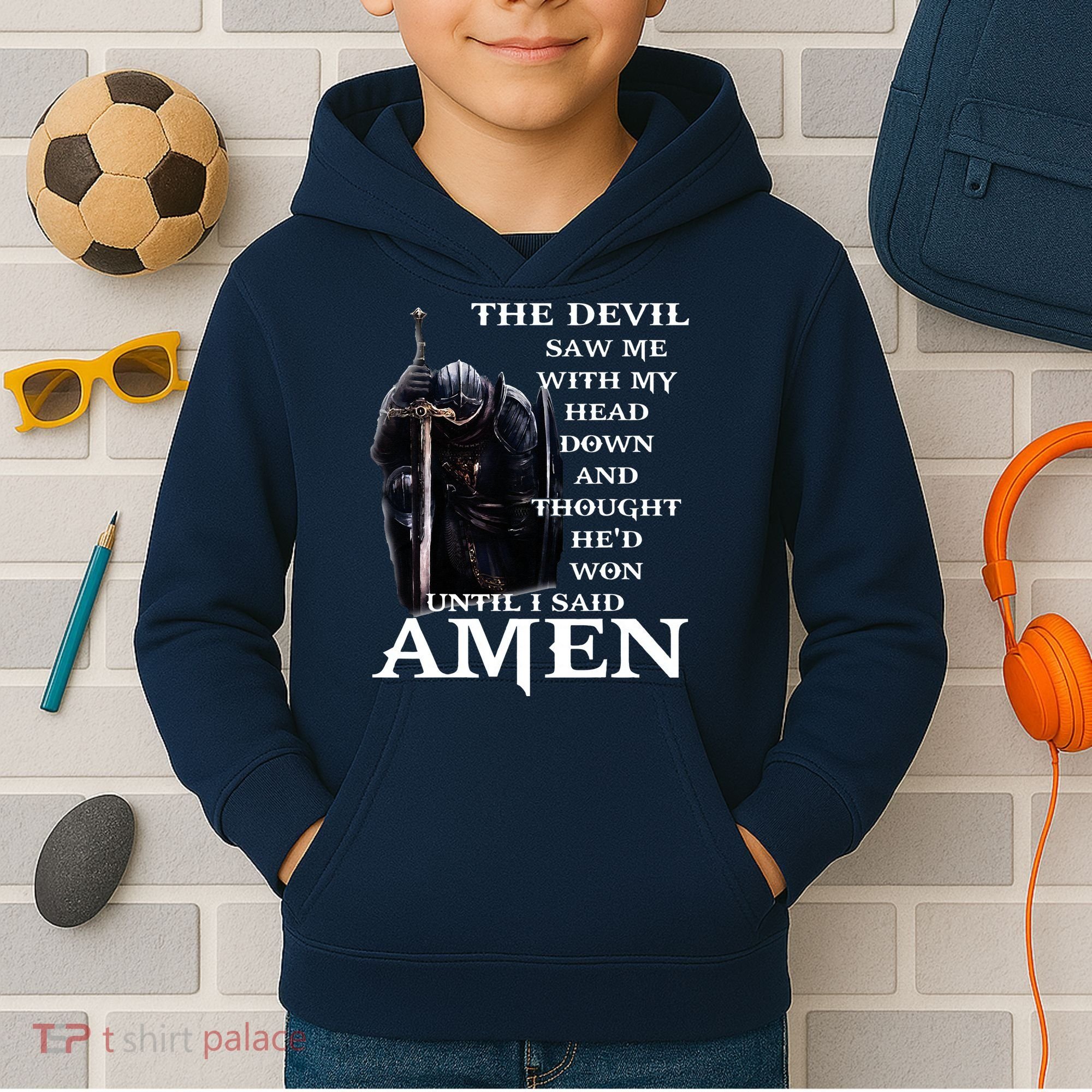 The Devil Saw Me With My Head Down And Thought Hed Won Kids Hoodie