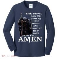 The Devil Saw Me With My Head Down And Thought Hed Won Kids Long Sleeve Shirt thumb 0