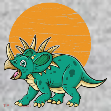Triceratops Dinosaur Sunset The Baniff Cuffed Pom Beanie