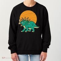 Triceratops Dinosaur Sunset Women's Sweatshirt thumb 0