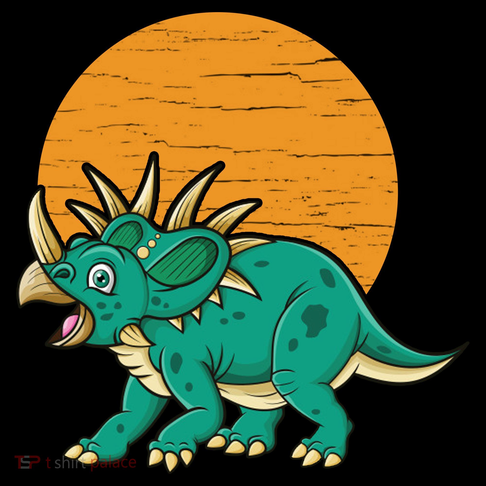 Triceratops Dinosaur Sunset Coffee Mug