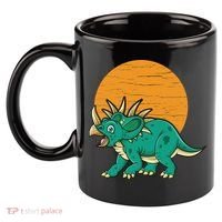 Triceratops Dinosaur Sunset 11oz C Handle Ceramic Mug thumb 2