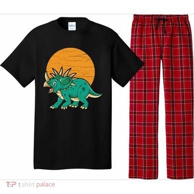 Triceratops Dinosaur Sunset Pajama Set