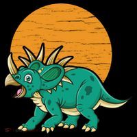 Triceratops Dinosaur Sunset Women's Hoodie thumb 2