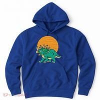 Triceratops Dinosaur Sunset Hoodie thumb 0