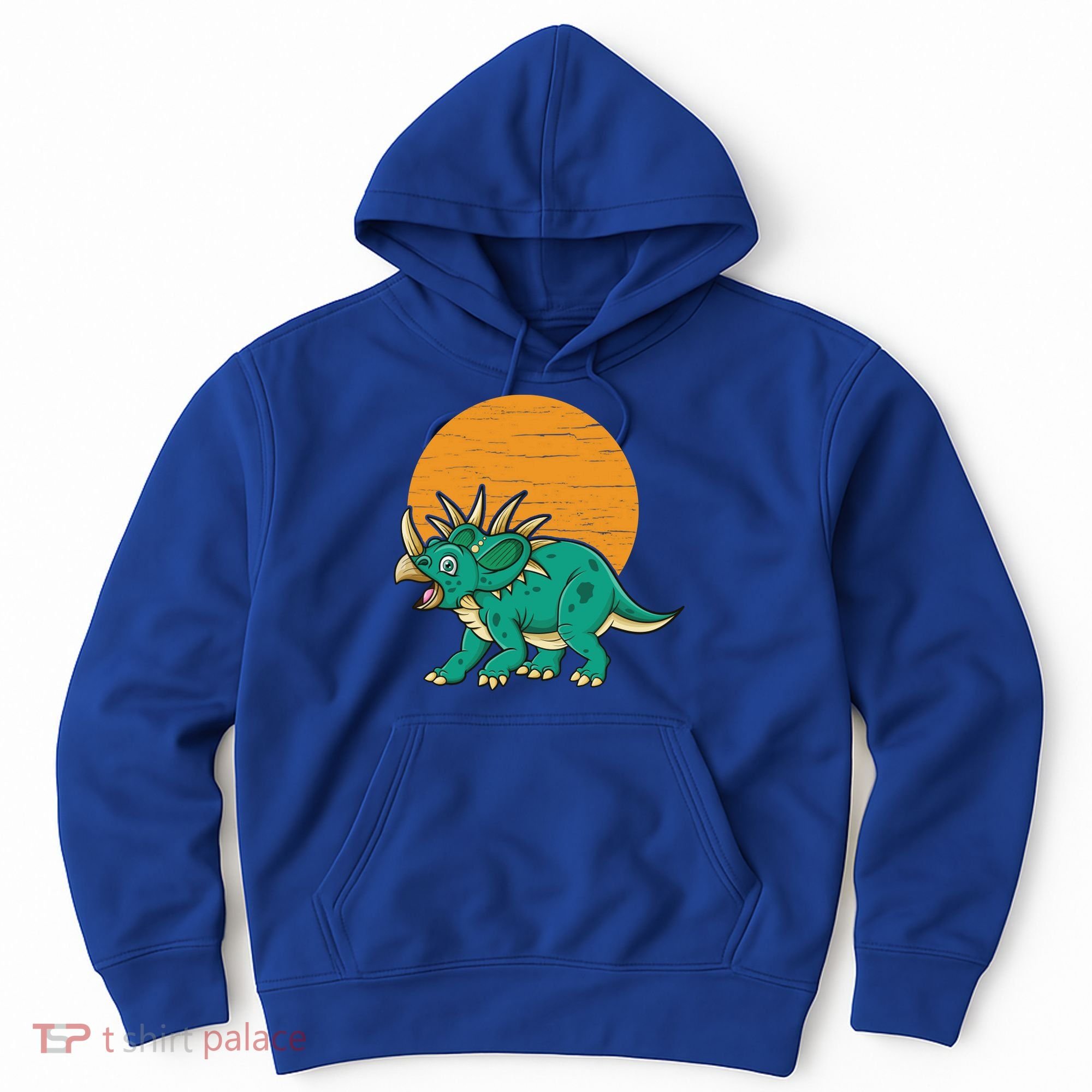Triceratops Dinosaur Sunset Hoodie