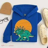 Triceratops Dinosaur Sunset Hoodie thumb 4