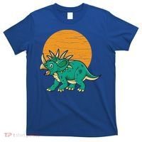 Triceratops Dinosaur Sunset T-Shirt thumb 0