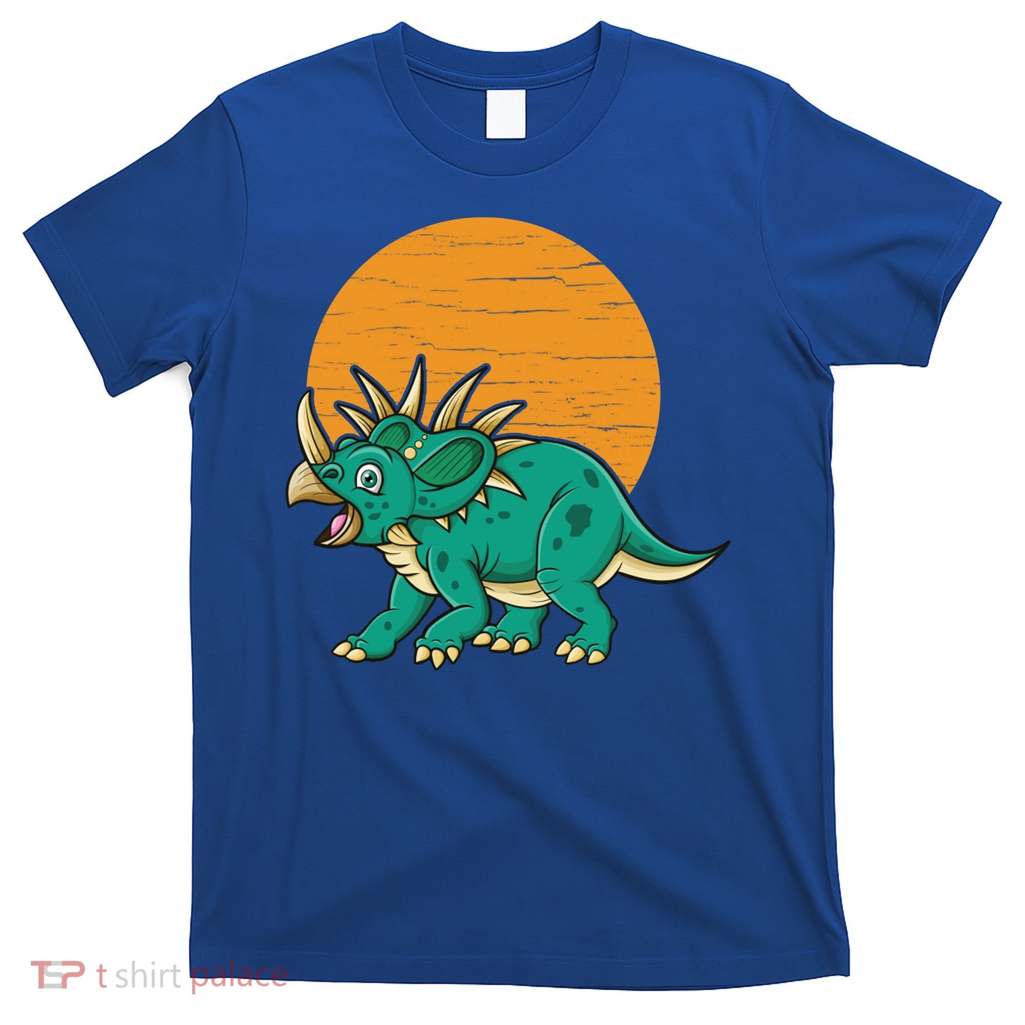 Triceratops Dinosaur Sunset T-Shirt