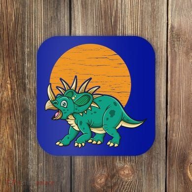 Triceratops Dinosaur Sunset Coaster