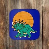 Triceratops Dinosaur Sunset Coaster thumb 0
