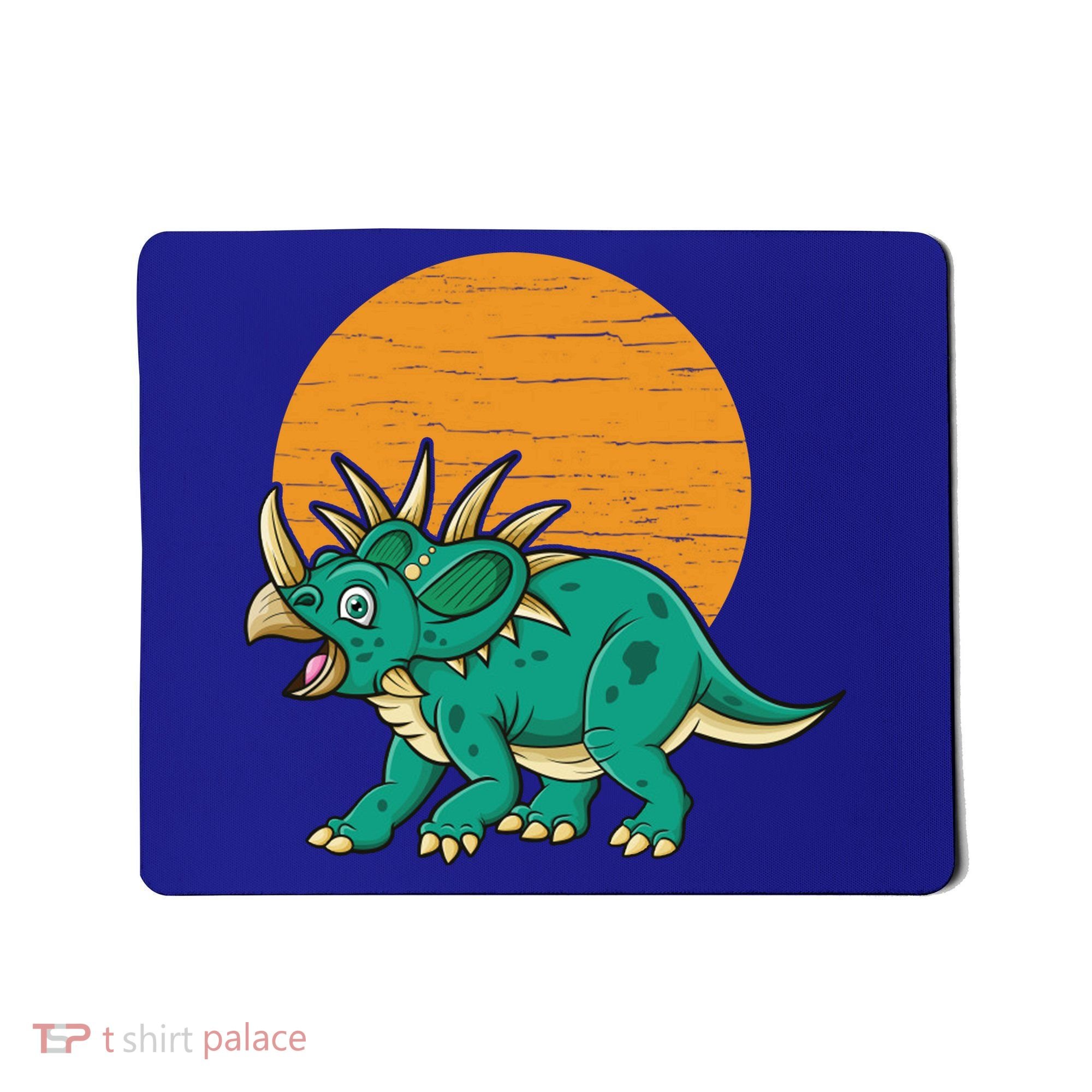 Triceratops Dinosaur Sunset Mousepad