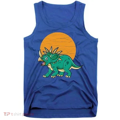 Triceratops Dinosaur Sunset Tank Top