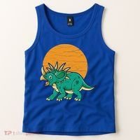 Triceratops Dinosaur Sunset Tank Top thumb 2