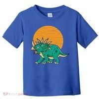Triceratops Dinosaur Sunset Toddler T-Shirt thumb 0
