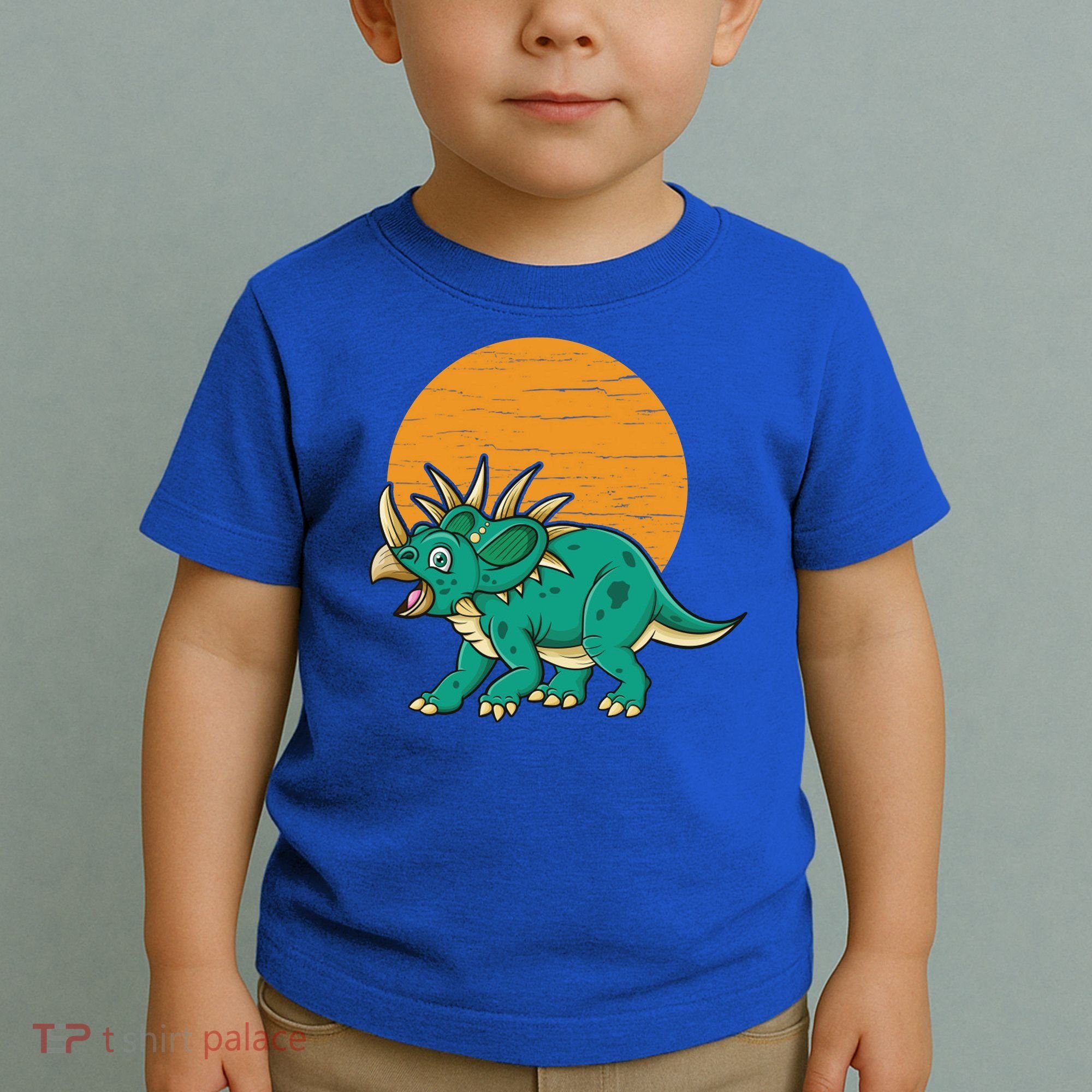 Triceratops Dinosaur Sunset Toddler T-Shirt
