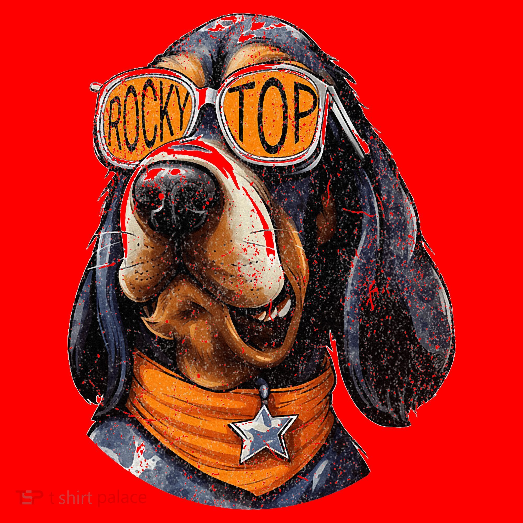 Tennessee Dog Sport Lovers Coonhound Fan Rocky Santa Hat