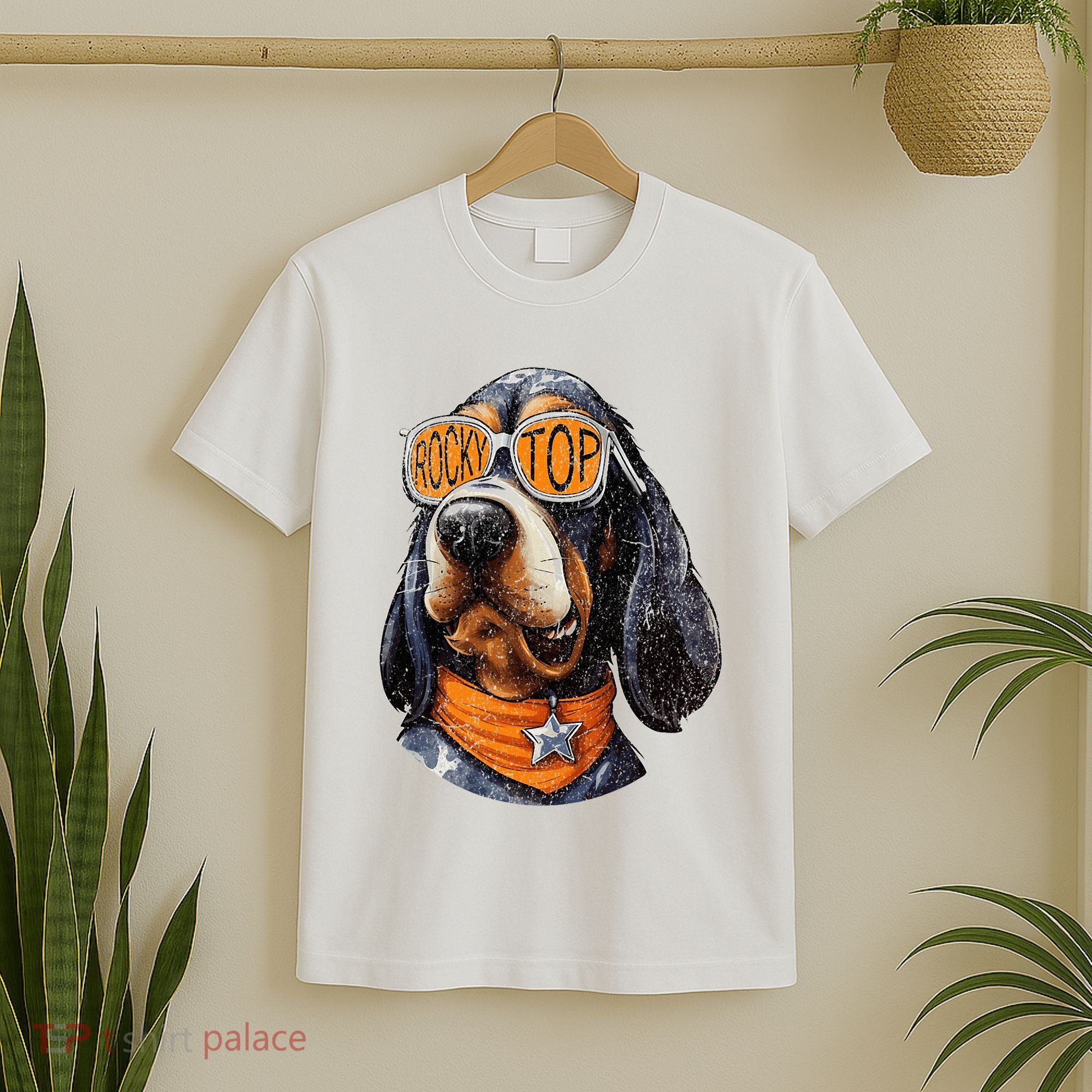 Tennessee Dog Sport Lovers Coonhound Fan Rocky T-Shirt