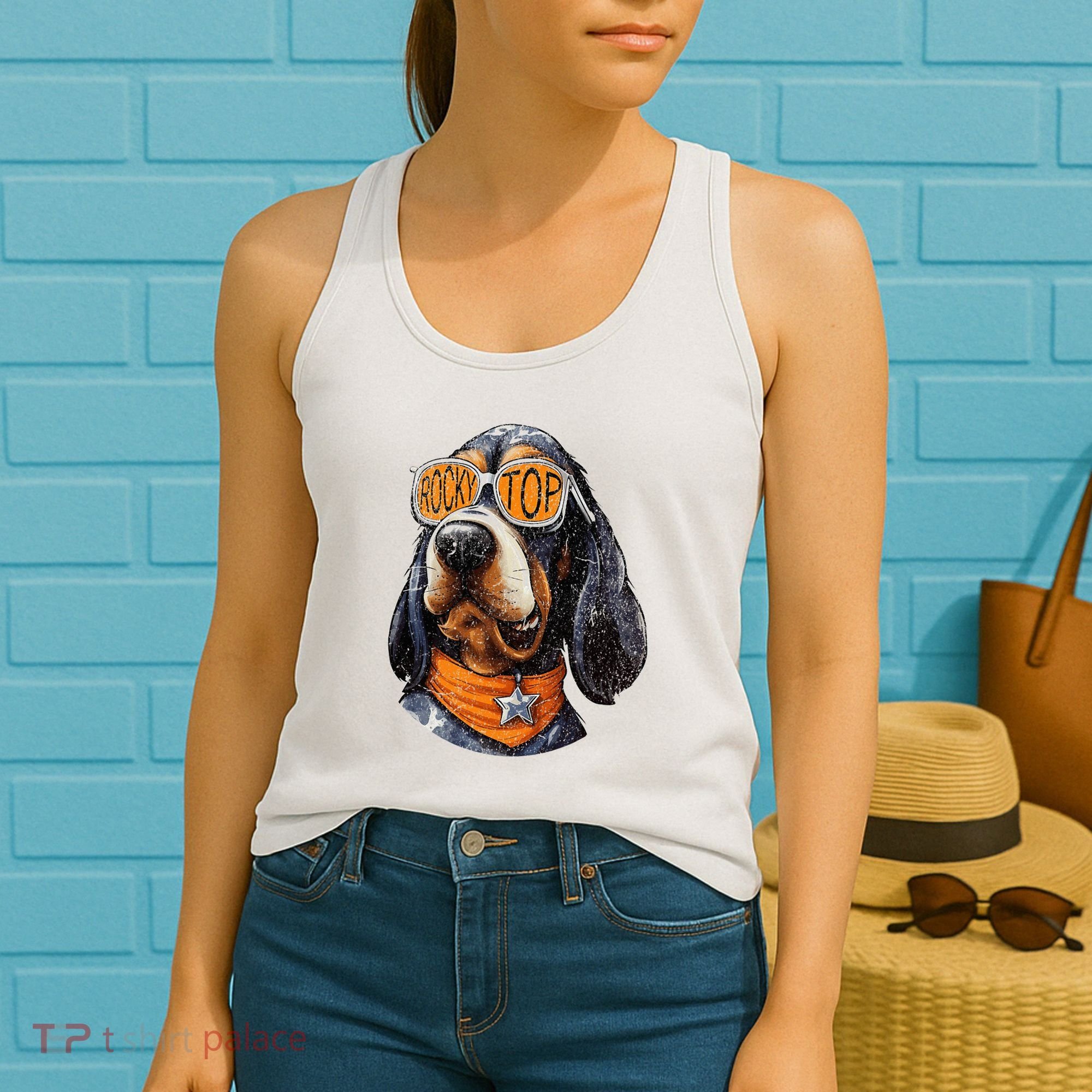 Tennessee Dog Sport Lovers Coonhound Fan Rocky Women's Tank Top