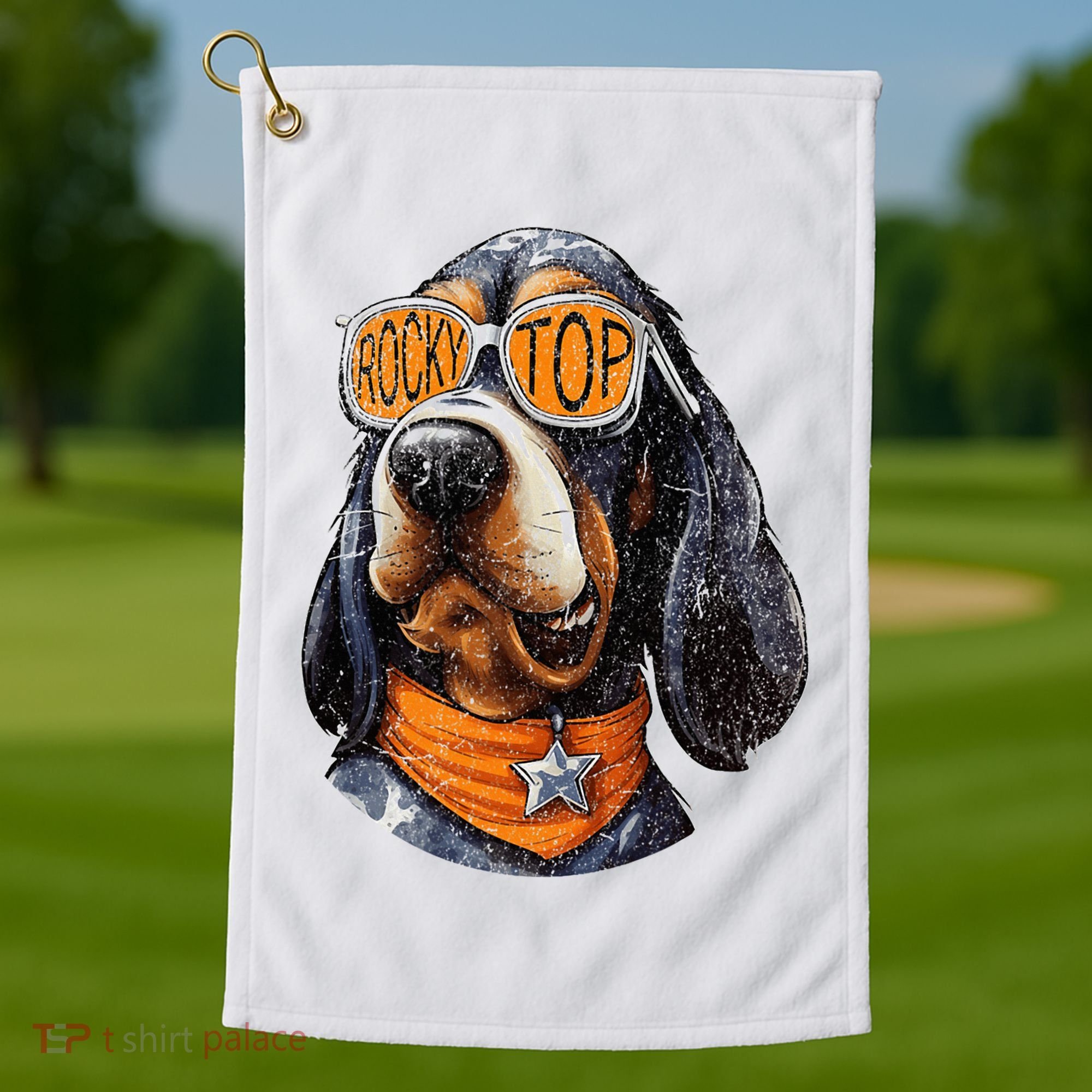 Tennessee Dog Sport Lovers Coonhound Fan Rocky Golf Towel