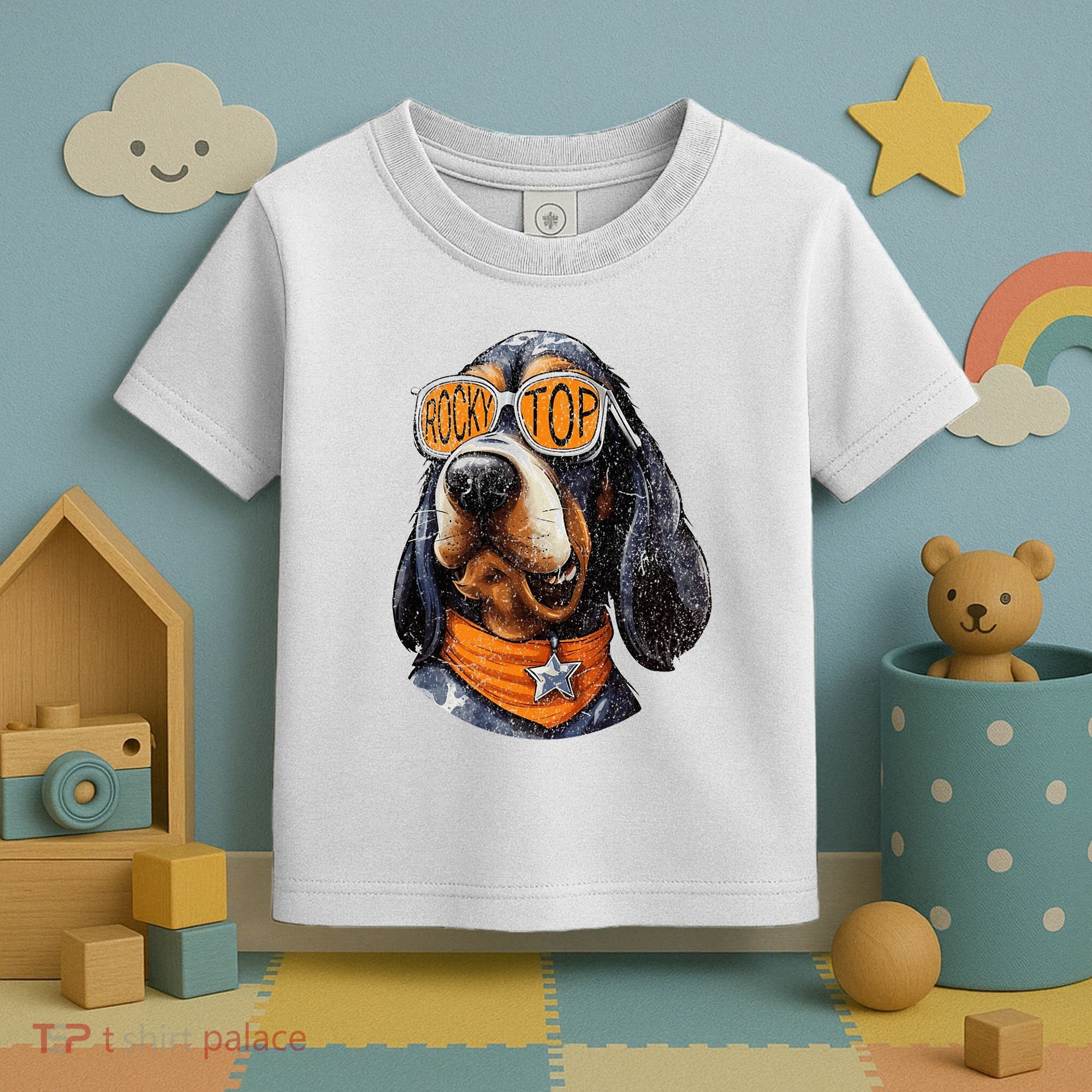 Tennessee Dog Sport Lovers Coonhound Fan Rocky Toddler T-Shirt