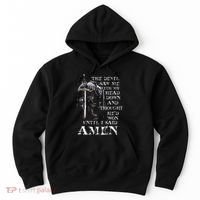 The Devil Saw Me With My Head Down And Thought HeD Won Hoodie thumb 0