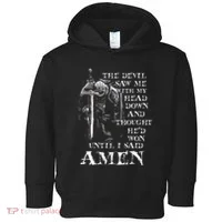 The Devil Saw Me With My Head Down And Thought HeD Won Toddler Hoodie thumb 0