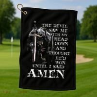 The Devil Saw Me With My Head Down And Thought HeD Won Golf Towel thumb 1